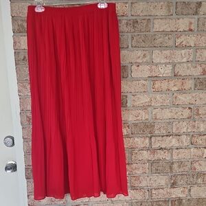 Naked Zebra Vibrant Red Maxi Skirt